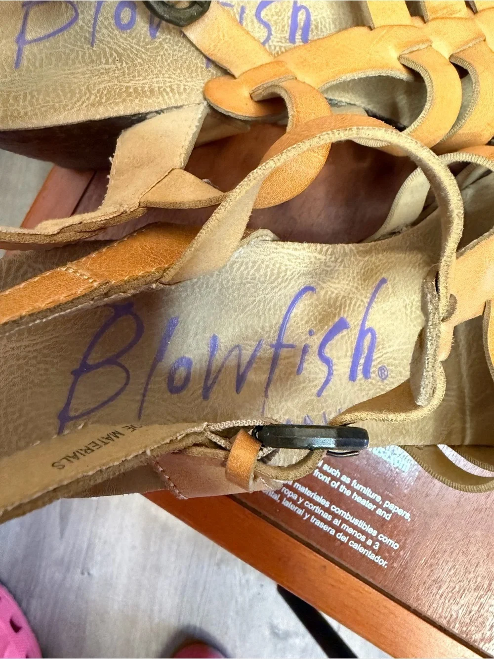 Blowfish Malibu Women’s Fisherman Tan Cork Wedge Sandals - Boho Comfort Size:8.5